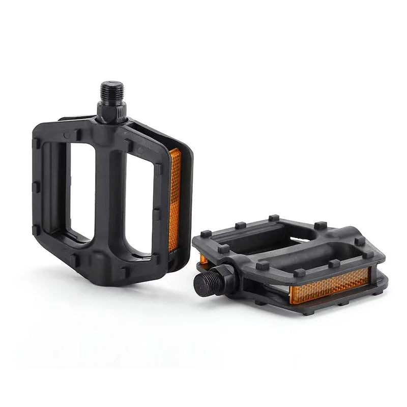 Mountain Bike Pedals - Bicycle Flat Pedals with Reflectors - Lightweight Bike Pedals for Mountain Bike BMX Road Bike Pedals