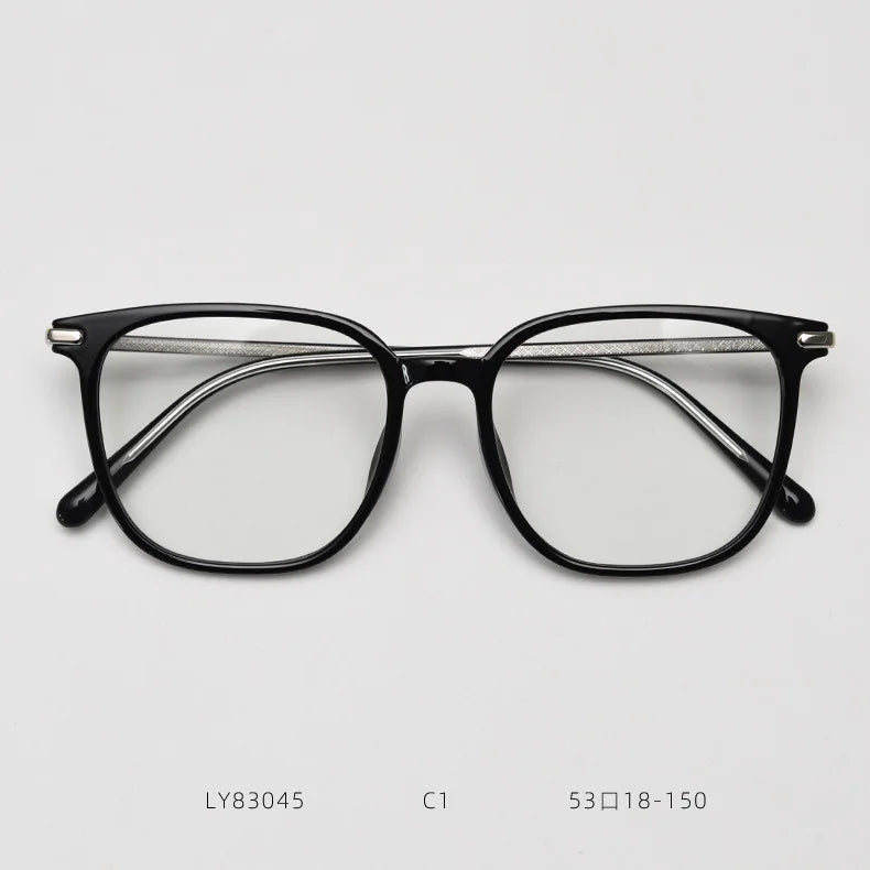 Vintage Acetate Leopard Print Square-frame Prescription GlassesHandmade High-quality Color Glasses Business Men's and Women's
