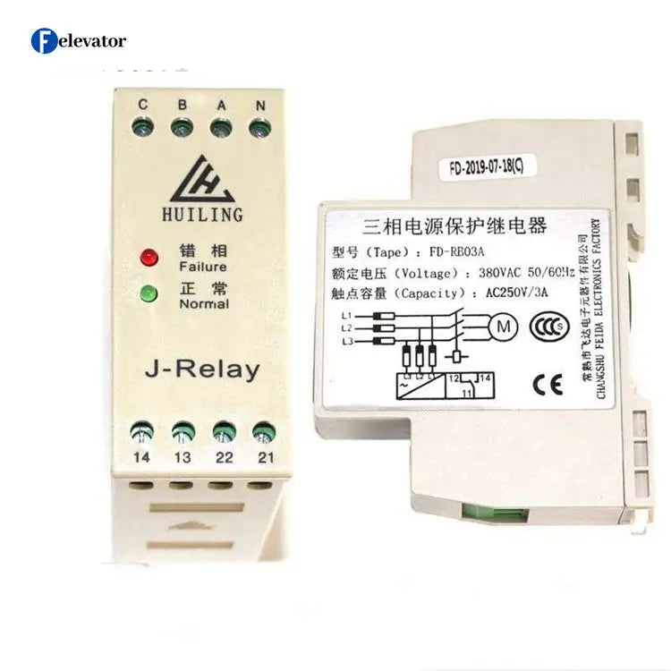 J-RELAY Phase Sequence Relay Essential Lift Accessories for Elevator Parts in Apartments
