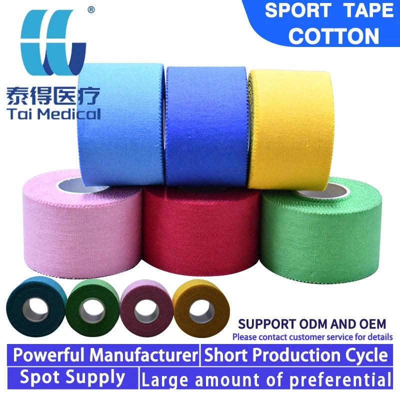 5cm X 13.7m Custom White Muslin Athletic Judo Foot Protection Sports Tape Strong Cotton Unisex with Custom Logo Packing