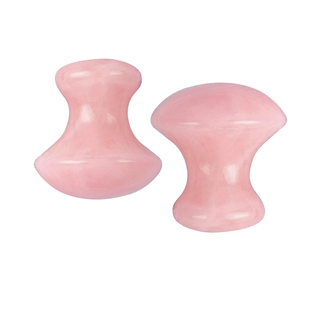 Hot Sale Gua Sha Mushroom Shape 100% Natural Jade Stone Rose Quartz Gua Sha Scraping for Anti Aging