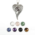 Natural Stone Button Wing Palm Cross Eye Crystal Handmade Diy Gemstone Fashion Pendant Chain Necklace Jewelry