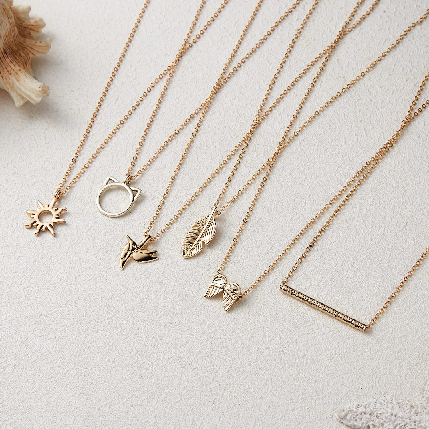 Foreign Trade Jewelry Purrfection Paper Card Cat Ear Alloy Necklace Korean Version Simple Jewelry Wholesale Pendant Charms