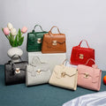 Crocodile Pattern Bag 2025New Fashion Simple Handbag Korean Retro Fashion Pu One Shoulder Small Square Bag