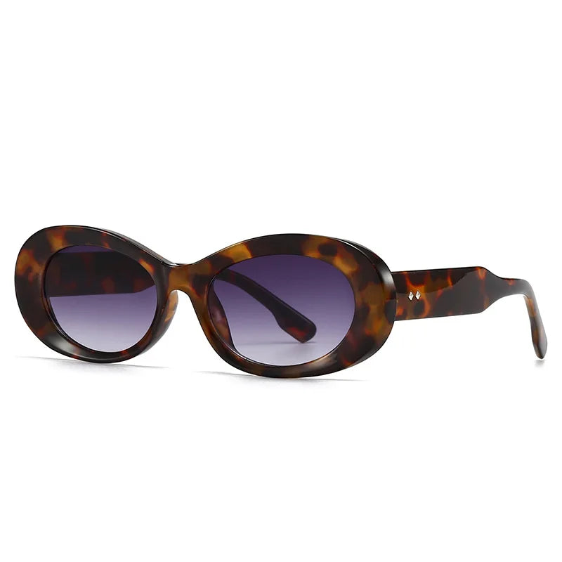 Custom Logo Vintage Men Women Small Frame Round Sun Glasses Anti Blue Light Eyeglasses UV400 Colorful Oval Sunglasses Women