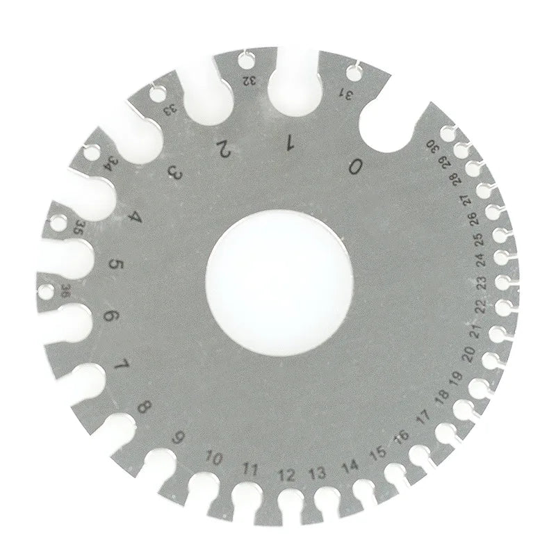 Yunbei Stainless Steel American Standard Wire Diameter Gauge Sample Weld Inspection Ruler Thickness Ruler OEM Wire Metal Welding