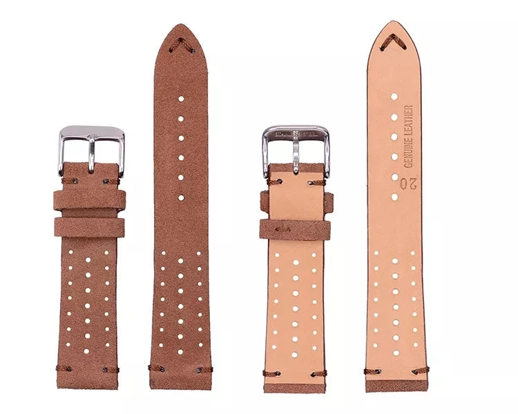 LAIHE Custom Top Grain Suede Leather Watch Band Strap 18mm 20mm 22mm Free Quick Release Customizable Size