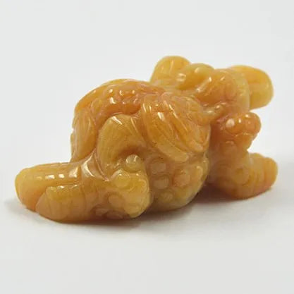 Huiying New Lucky Toad Costume Feng Shui Money Frog Toad 2inch Yellow Jade Statue