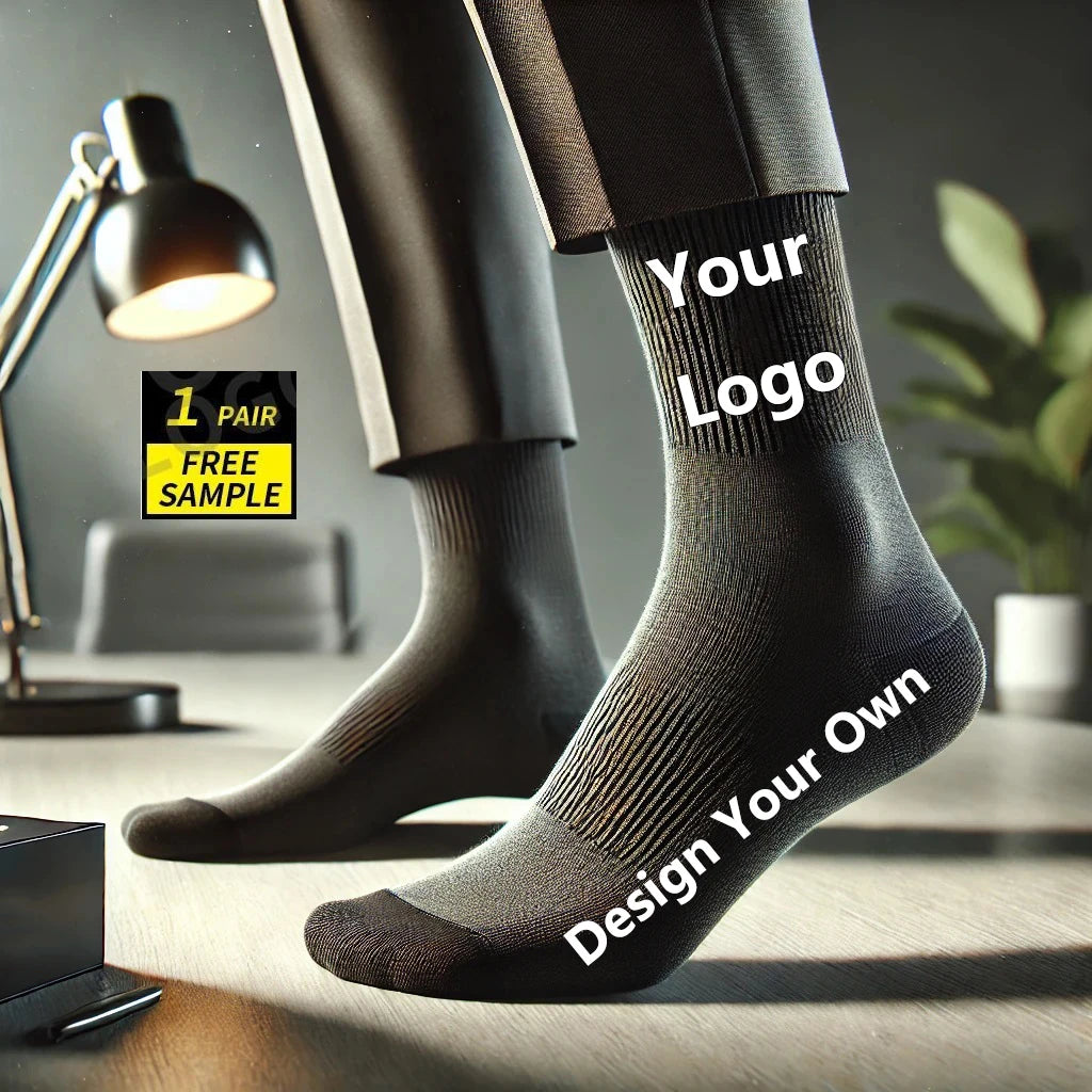 OEM Logo Custom Dress Socks Business Men Customized Pattern Anti Odor Formal Socks Manufacturer China CNLEYOYO