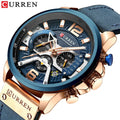 CURREN Watch 8329 Casual Sport Chronograph Watches Men Wrist Luxury Quartz Male Leather Charming Wristwatches Reloj Hombre