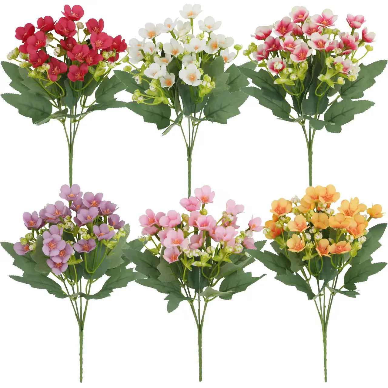 Artificial Cherry Blossoms Flowers Daisy Flowers With Stems Silk Plants for Garden Porch Window Box Room Home Party Decoration