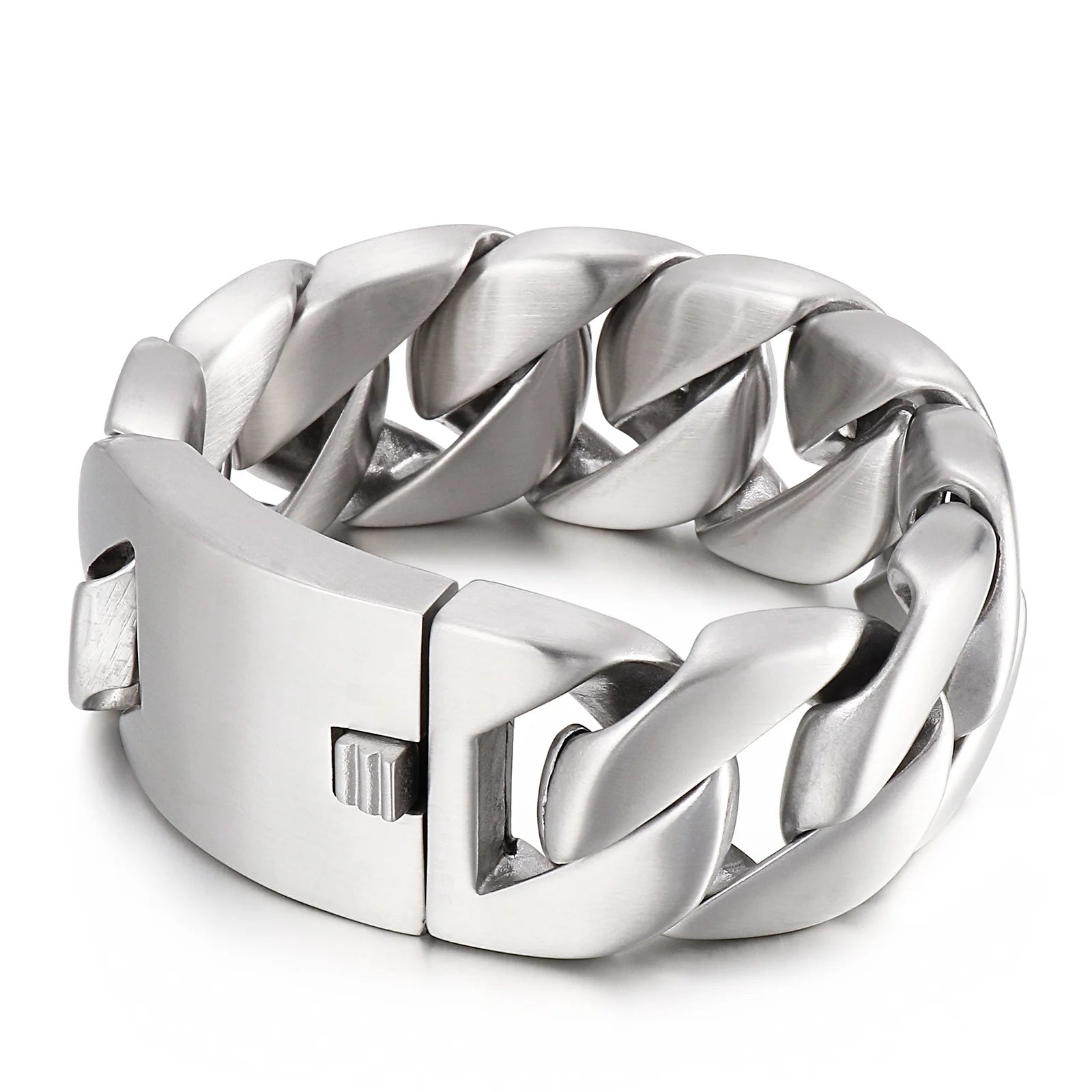 KALEN Jewelry Punk 24cm Different Texture 316L Stainless Steel Bracelets Men