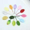 Wholesale 10cm Mini Silk Leaves Green Plant Accessories Small Gold Artificial Leaves