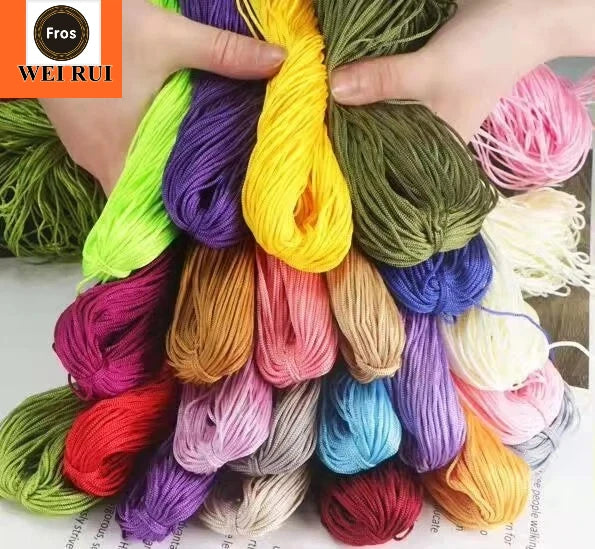 Anti-pilling Anti-crease 10s Ice Silk Thread Nylon Braided Thread Raffia Spegetti Thread for Crochet