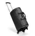 Wholesale Custom logo Rolling Wheeled Garment Trolley Duffle Suitcase PU Leather Men Travel Duffle Bag for Men