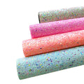 Colorful Sequin Sparkling Chunky Glitter Faux Leather Elastic Back for Making Hair Bow  Craft Decorative