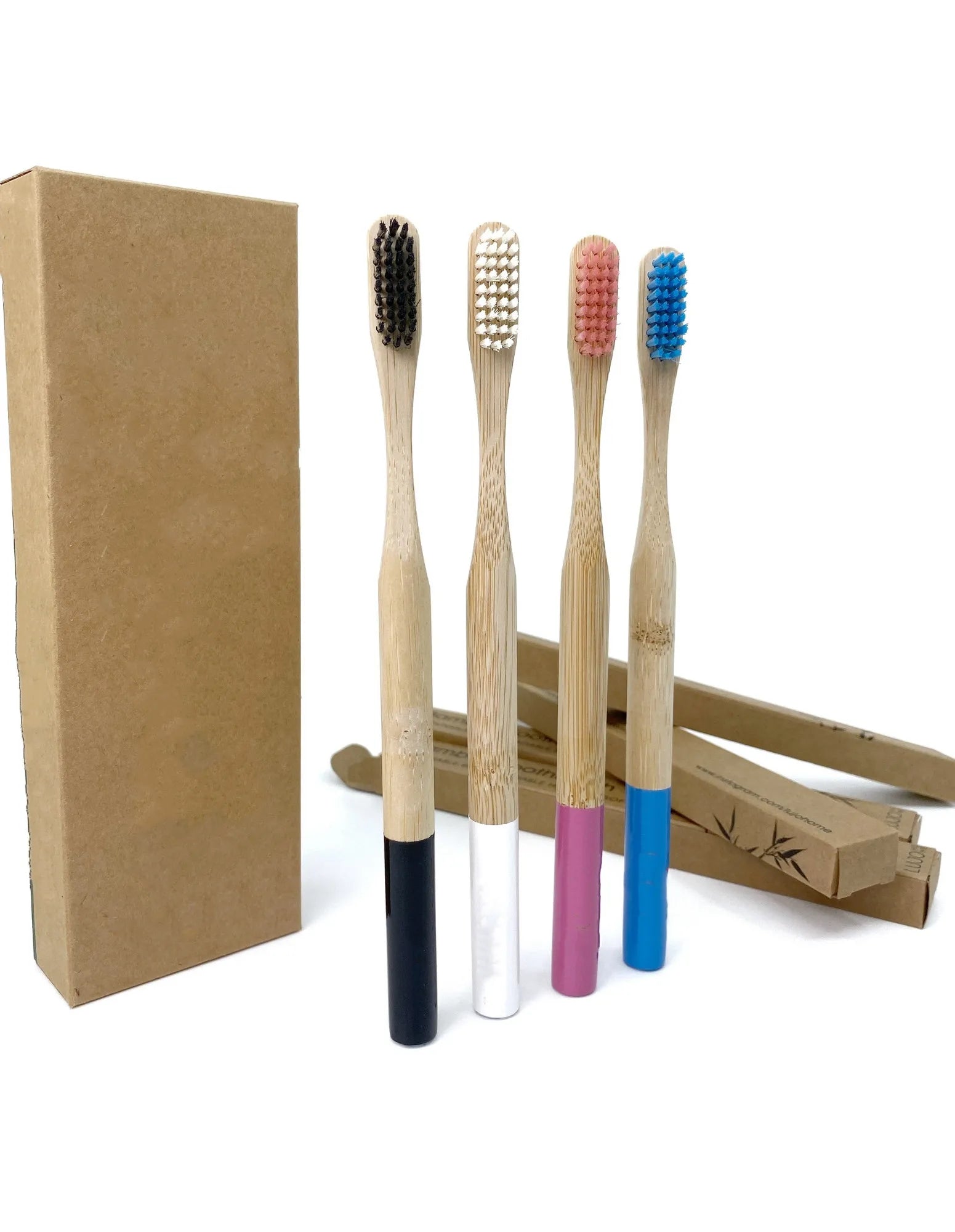 Biodegradable for Toothbrushes 10 Pack BPA Free Medium Bristles Eco-Friendly Compostable Natural Toothbrush for Home Use