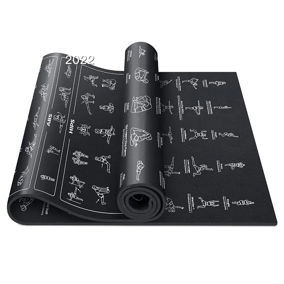 FDFIT Custom logo Eco Friendly PVC Yoga Mat Printing Sports Mat Home Gym Yoga Pilates Fitness Equipment