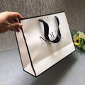 Custom Logo Printed Luxury High End White Personalized Paper Jewelry Clothing Packaging Gift Shopping Bag