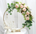 YQ059 Wholesale Wedding Decoration Iron Road Lead Flower Stand Gold Flower Stand Metal Round Table Centerpiece for Wedding Decor