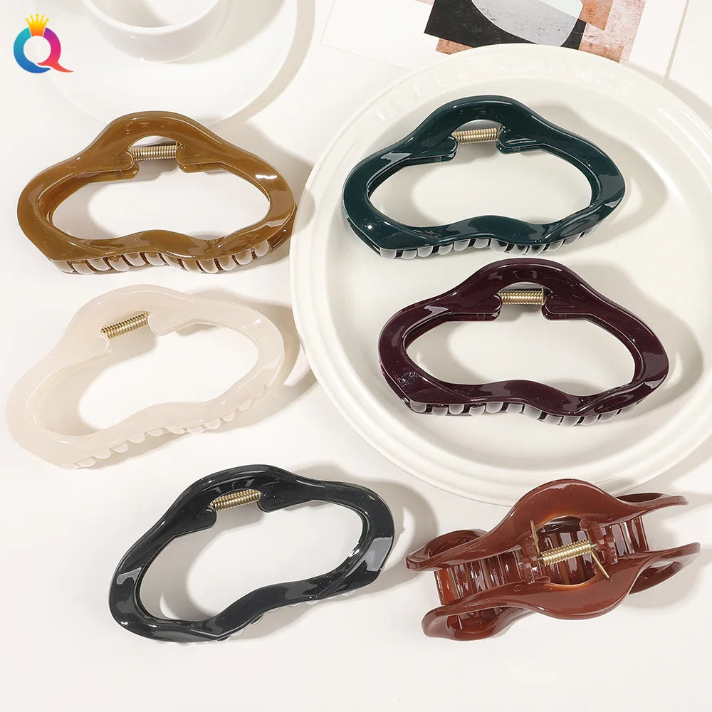 QIYUE Large Plastic Shark Chuck Hair Clip Jelly Color Hairpin Hair Accessories