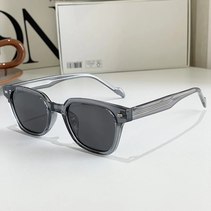 Fashion square Polarized Men TR90 Frame Sunglasses for Women Decoration Grey CP Arms TAC Lens Sun Glasses