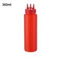 High Volume Condiment Dispenser 800ml Triple Nozzle BPA Free Plastic Squeeze Bottle for Commercial Use