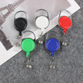 Customized Logo Carabiner Badge Reel Plastic Retractable ID Badge Holder Reel with Metal Back Clip