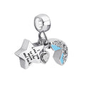 Wholesale DIY Star Moon Big Hole Rhinestone Jewelry Charms and Beads for Bracelet