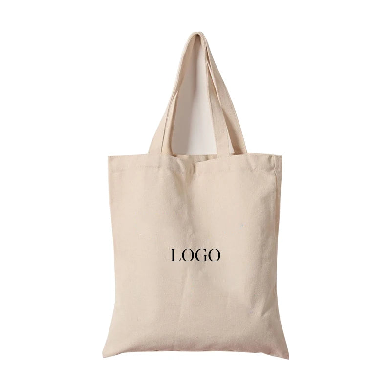 Custom Logo Printed Jumbo Zip Polyester Canvas Cloth Packaging Tote Bag Square Cotton Shopping Bag Rope Ribbon Handle Folding