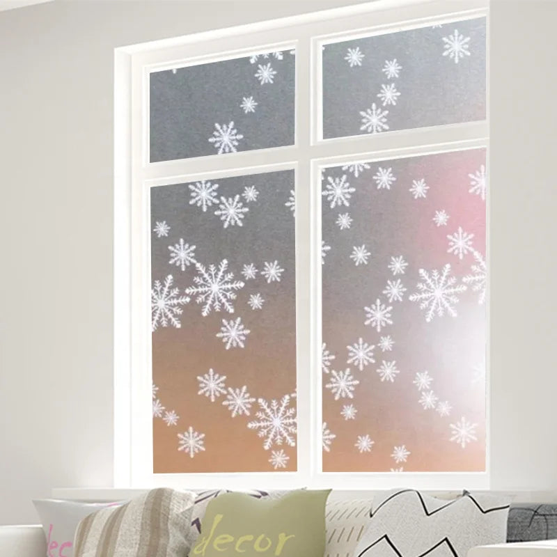Home Decorations Creative 3d Static Window Clings Snowflake Window Decals Christmas UV protection Glass Static film Sticker