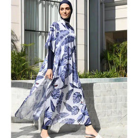 Multicolor Burkini Muslim Swimwear Women Long Burkini Wholesale Swimwear Islam 4pcs Set Modest Borkini for Arab