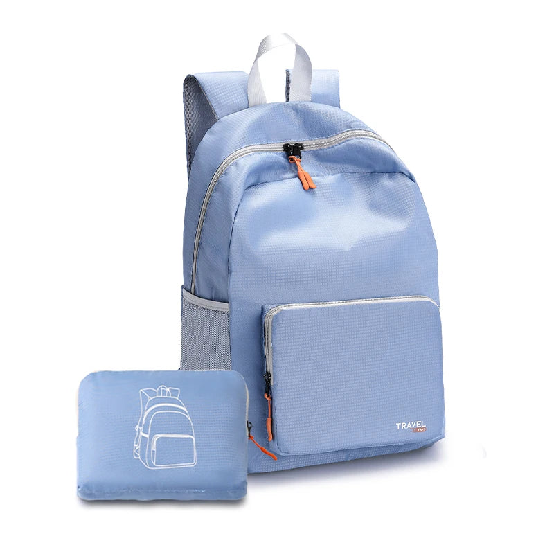 Wholesale Fashion Waterproof Folding School Backpack Zipper Closure Multifunctional Casual Sports Style Unisex Polyester 20-37L