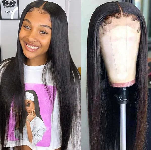 Full Frontal Lace Wigs Human Hair Lace Front Brazilian Natural Hair for Women 34 Inch Bone Straight Human Hair Lace Wig