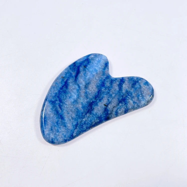 HY Free Custom Natural Blue Aventurine Gua Sha Heart Scraping Massage Tool