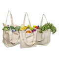 Factory Direct Stock Eco-friendly Organic Cotton Washable Reusable Foldable Large Capacity Unisex Canvas Grocery Shopping Bags