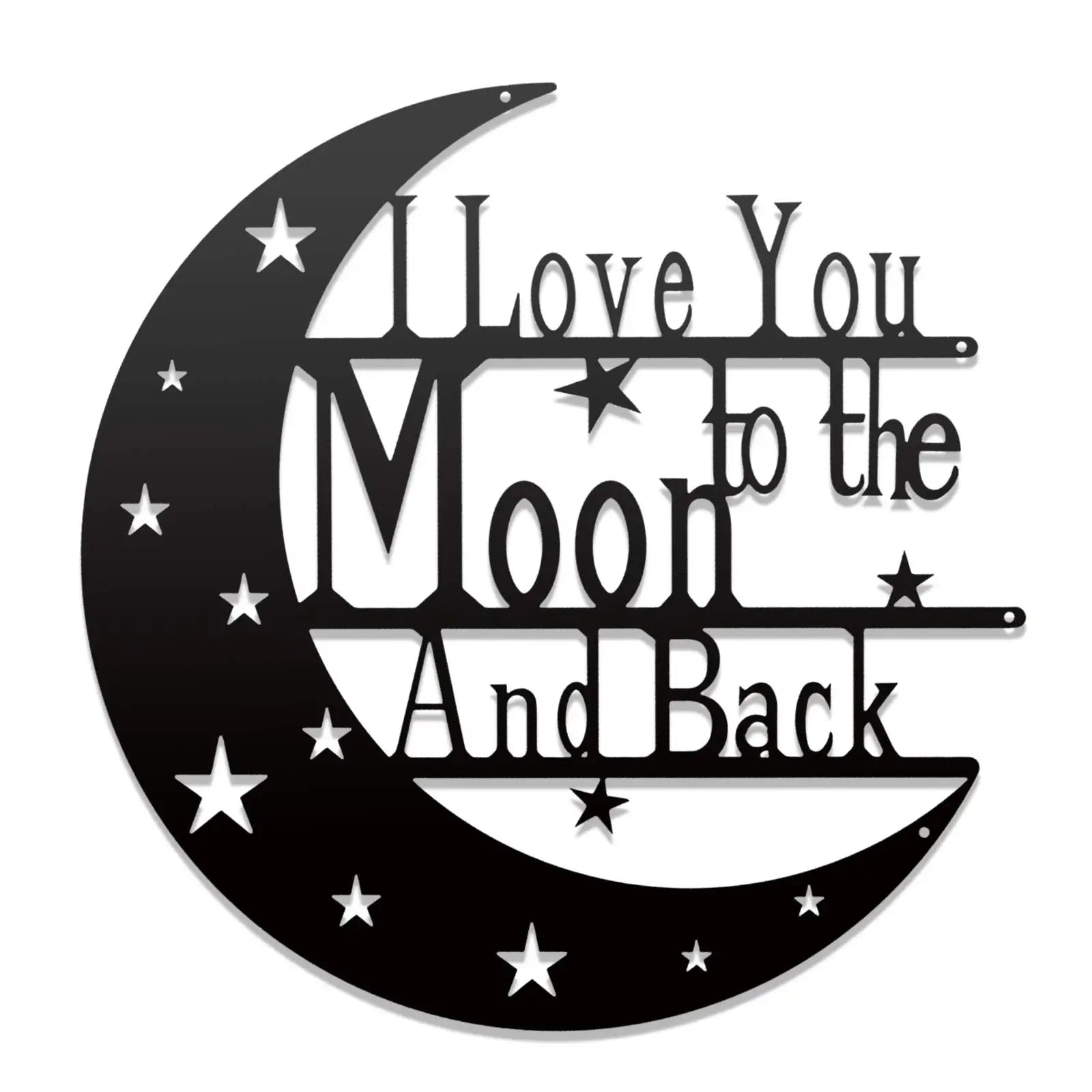 OEM Nordic Style Metal Wall Hanging Ornaments Wall Hanging Moon 3d Laser Cut Metal Custom Wall Arts