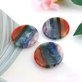 HZ Bulk Wholesale Polished Energy 7 Color Crystal Worry Stone 7 Chakra Gemstone Tumbled Natural Stone Reiki Crystals Healing Stone