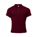 RTS Custom Fashion Style Zip Polo Tees Mens Cotton Slim Polo Shirts With Short Sleeve Fitness Slim Polo T-Shirt