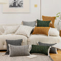Innermor New Design Striped Polyester Fringe Cushion Cover Modern Abstract Square Luxury Sofa Waist Throw Home Hotel Office