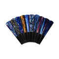 13-Inch Handle Sublimation Burst Fan with Rough Hand White Black 33CM Polyester Plastic Fabric for Chinese New Year Occasions