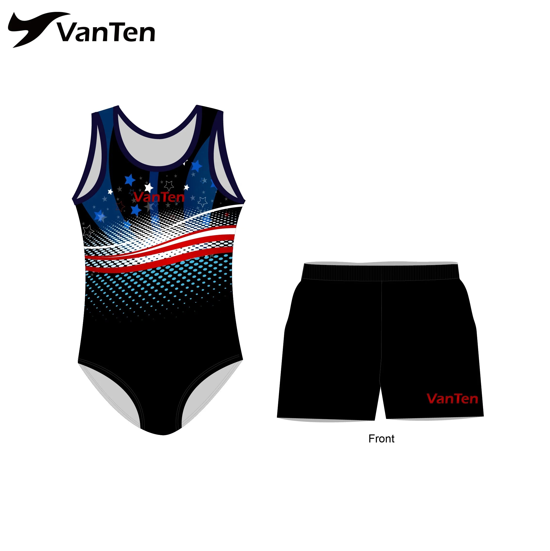 Custom Made Sublimation Training Tights Mens Artistic Gymnastics Sleeveless Boys Gymnastics Leotards