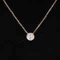 Starsgem Jewelry 4.0MM Lab Grown Diamonds 14K Gold Necklace