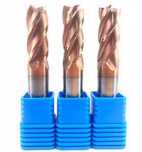 JR Solid Carbide 4 Flute Flat End Mill Carbide Milling Cutter HRC 45/55/60/65