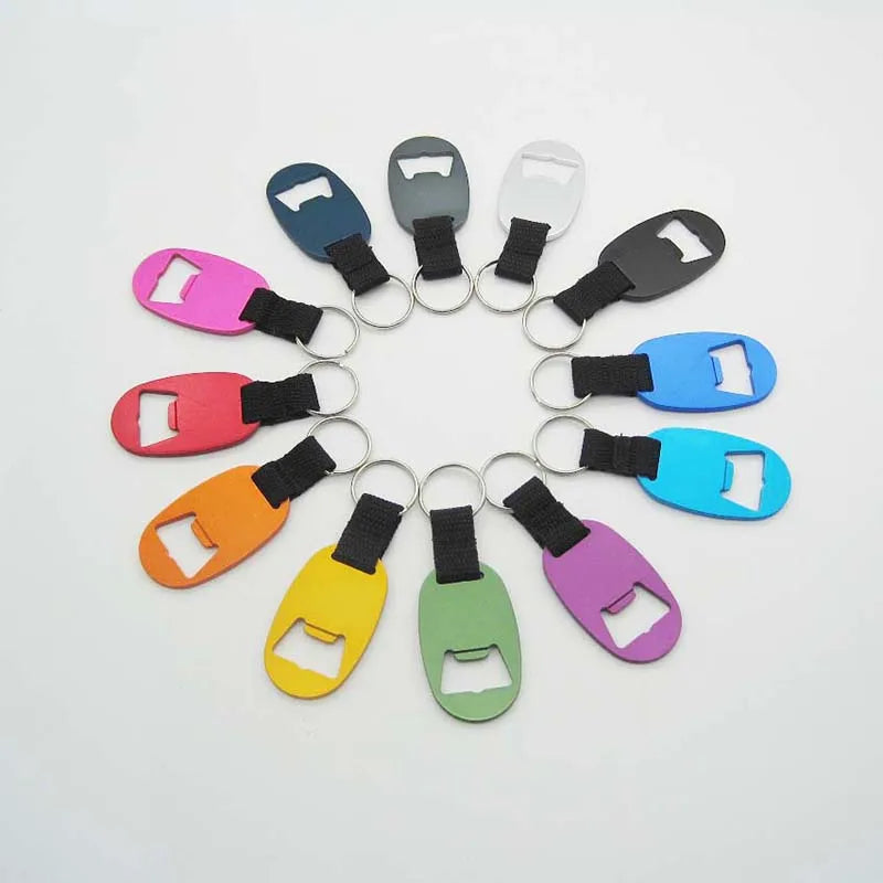 Wholesale Aluminium Custom Dog Tag  Bottle Opener Strap Keychain Opener Keyholder  Key Tag