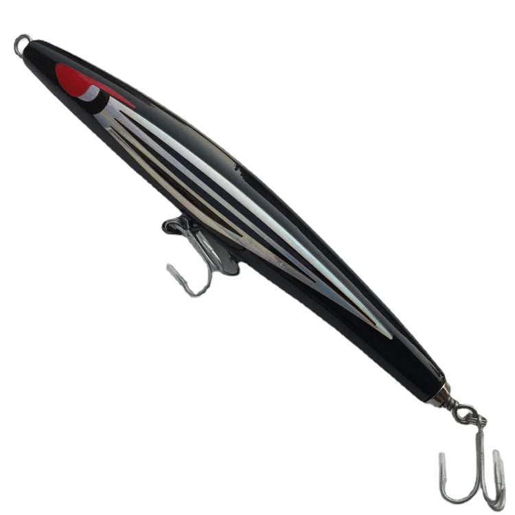 GT POPPER Pencil Sea Fishing Bait 100 g 21 cm Popper Bait GT Dedicated VMC Hook  Wooden Isca Artificial  Fishing Lure