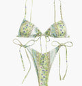 Bikini manufacturer custom swimsuit print pattern Bikini Set V-strings swimwear women