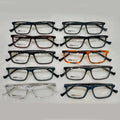 Ready Stock Acetate Square Eyeglasses Frames Diamond Face Shape Match with Striped Pattern