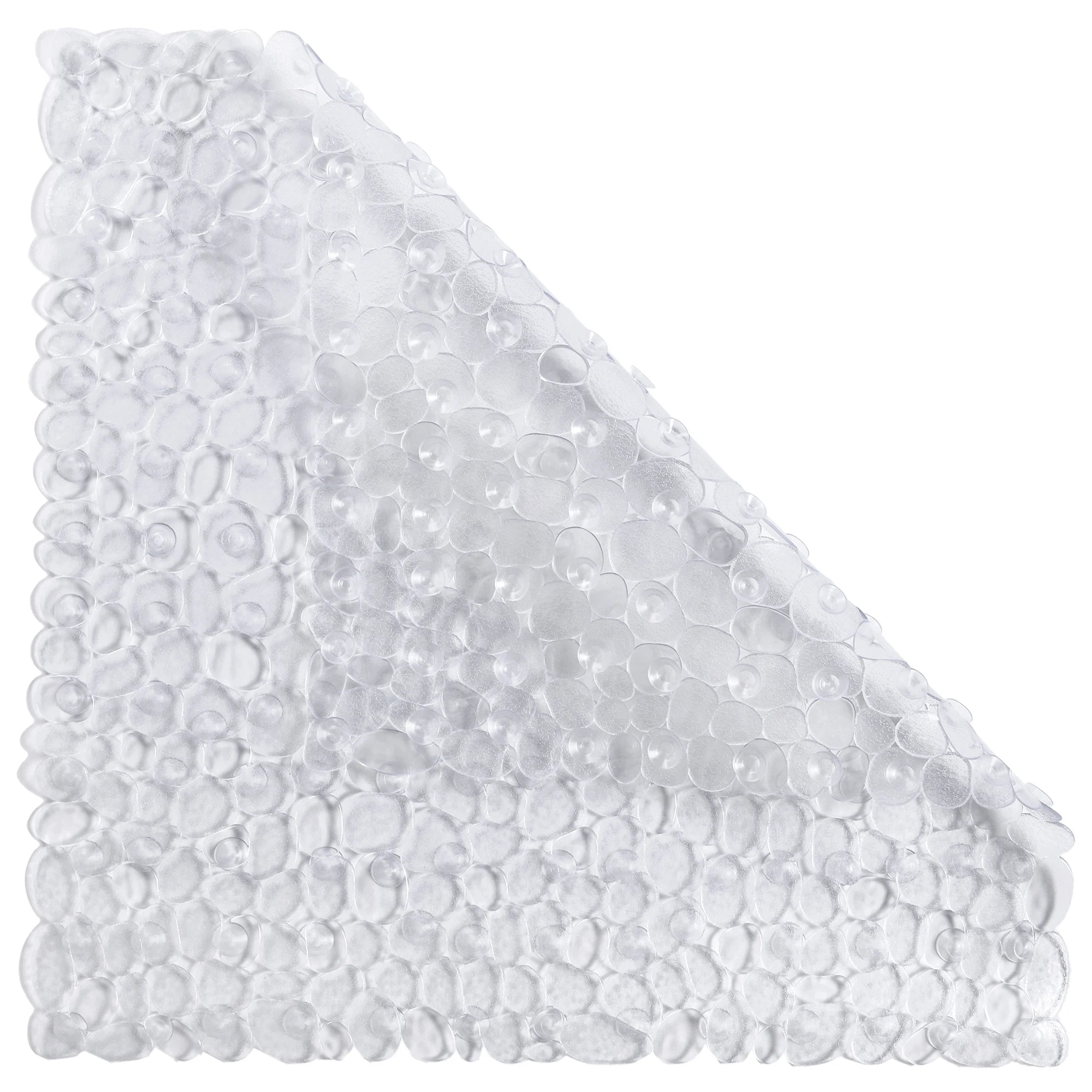 54X54CM Square Non Slip Shower Mats Bathroom Pebble Anti Mould Anti Slip Bath Mat PVC Bathtub Shower Mats Pads with Suction Cup