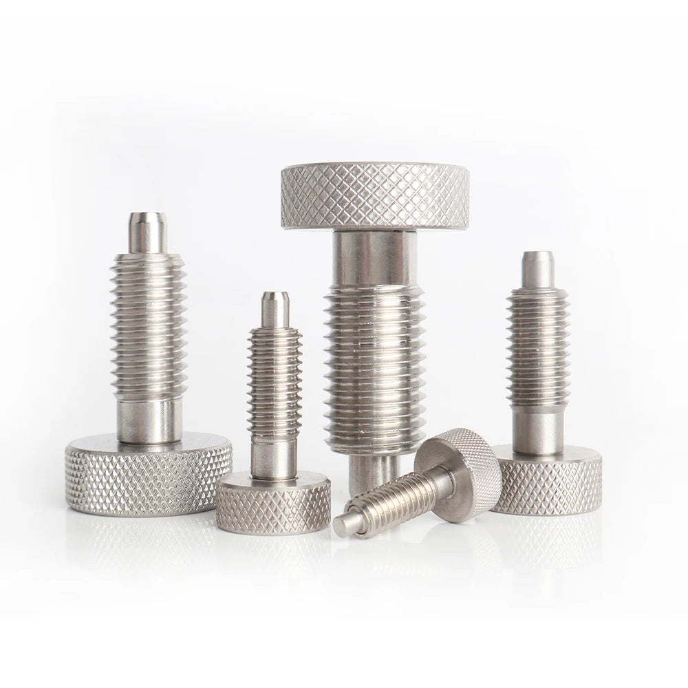 Knurled Head Stainless Steel Pull Knob Locking Hand Retractable Spring Plunger Fasteners Coarse Thread ISO9001 Certified VEICH